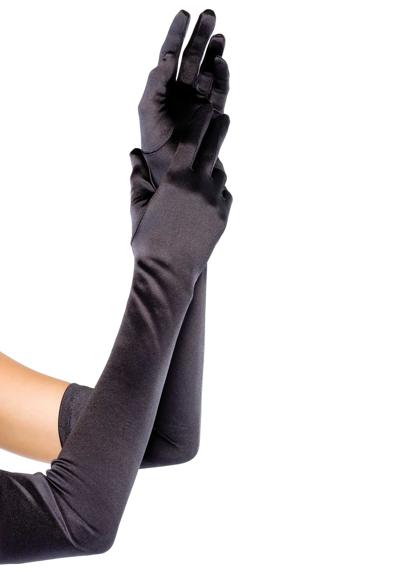 Black Satin Opera Length Gloves 1705 Edmonton