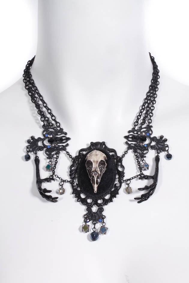 Faux bird skull statement necklace 6301 Edmonton