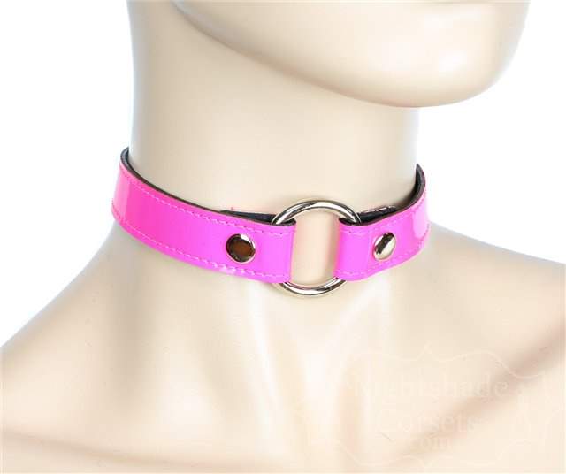 Pink Patent Silver O-Ring Collar 0169pp Edmonton