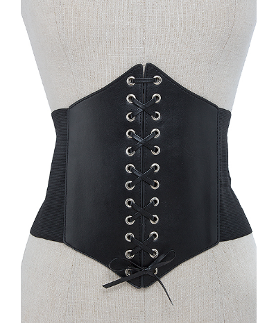 Stretchy Corset Inspired Belt Faux Front Lacing 2415 Edmonton