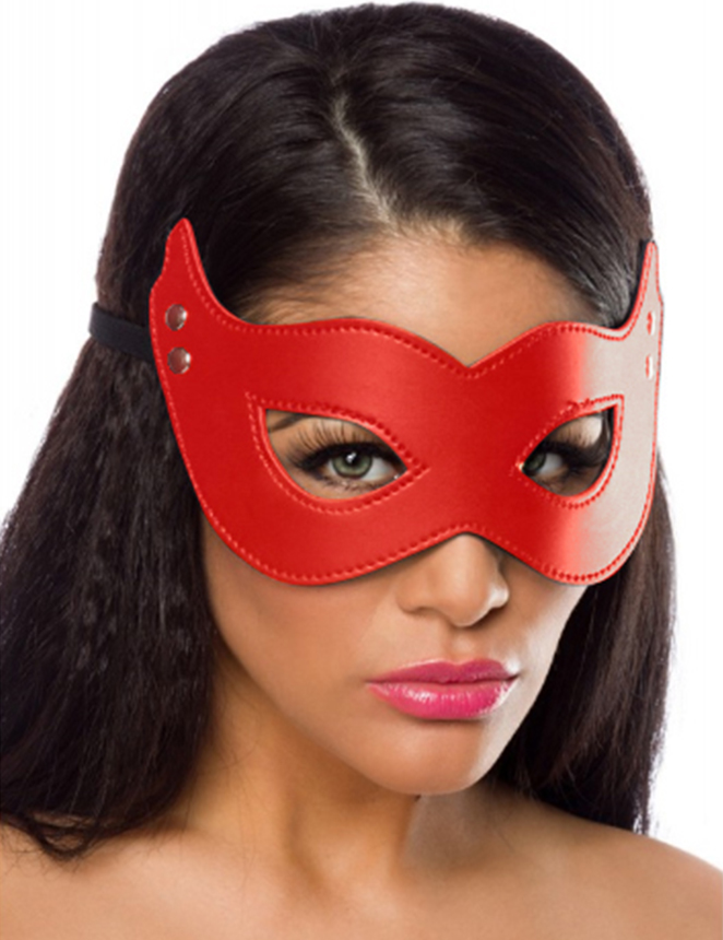 Red Vegan Leather Face Mask 87509 Edmonton