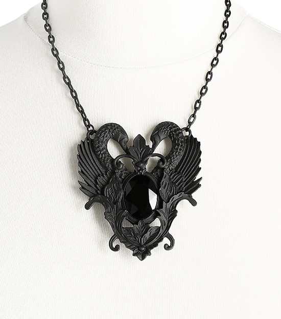 Baroque swan necklace black crystal 4451 Edmonton