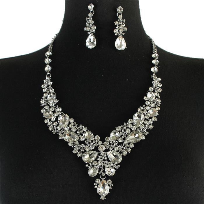 Sparkling rhinestone necklace matching earrings 168190 Edmonton
