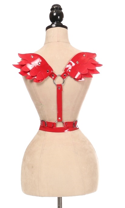 Red Patent Winged Harness 11141rp Edmonton