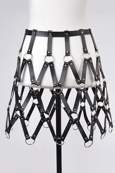 Vegan Leather Best Harness Skirt Rings Straps 8343 Edmonton