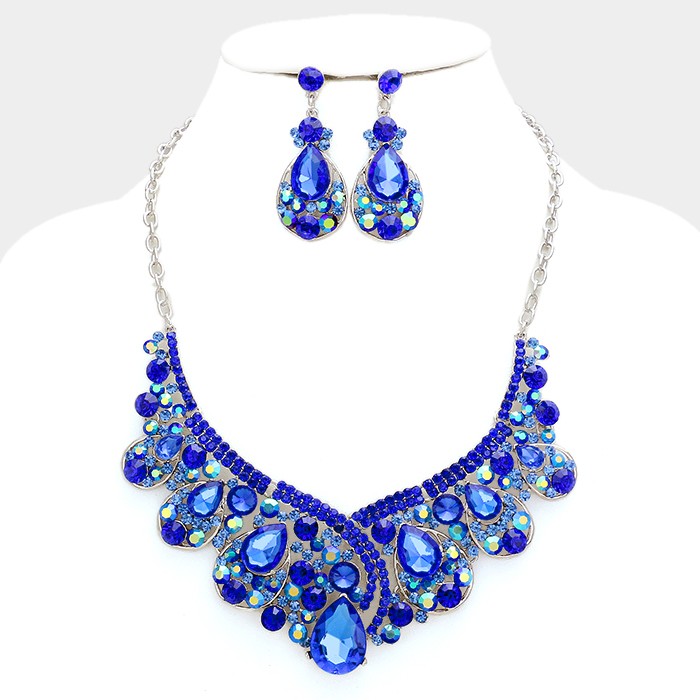 Sparkling rhinestone necklace matching earrings 248870 Edmonton