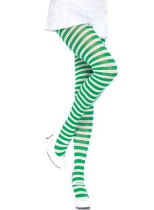 Green Striped Tights Pantyhose Edmonton Hosiery