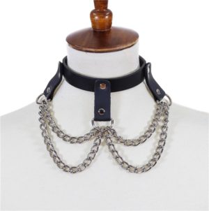 Draped Chain Collar Edmonton Vegan BDSM