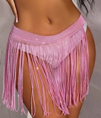 Lite Pink Thinestone Skirt Edmonon