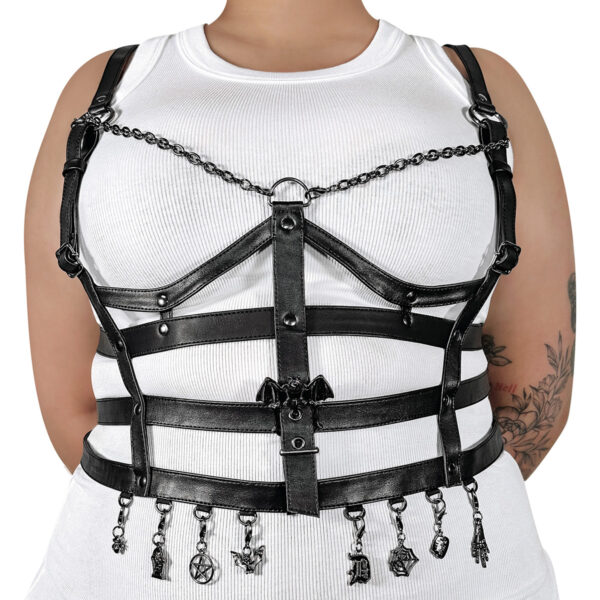 Faux Leather Body Cage Harness Edmonton Canada
