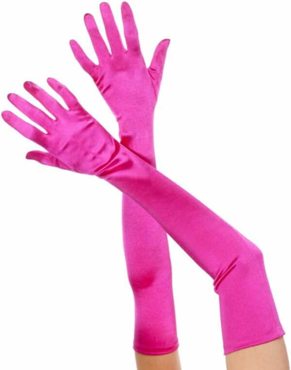Satin Hot Pink Gloves Edmonton Canada
