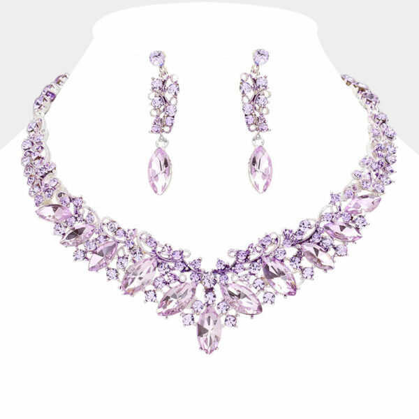 Light Purple Rhinestone Necklace Edmonton Canada