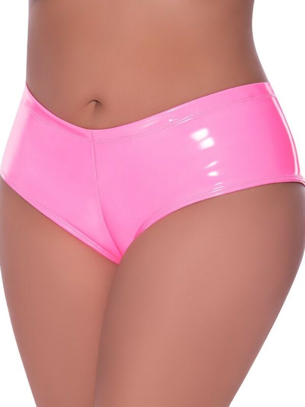 Plus Size Pink Vinyl Booty Shorts Edmonton Canada