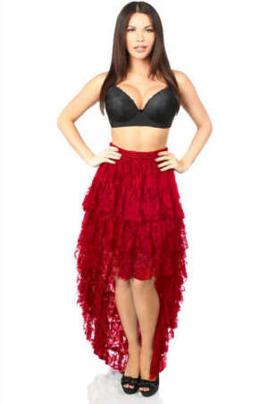 Red Lace Gothic Skirt Edmonton Canada