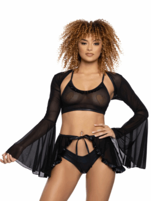 Black Bell Sleeve Shrug Edmonton Canada