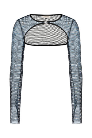 Blue Metallic Fishnet Shrug Edmonton Canada