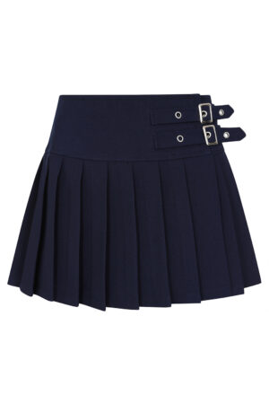 Navy Pleated Mini Skirt Edmonton Canada