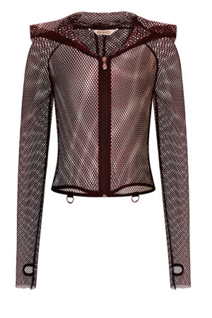 Metallic Red Fishnet Hoody Edmonton Canada