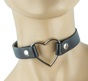 Faux Leather Heart Choker Edmonton Canada