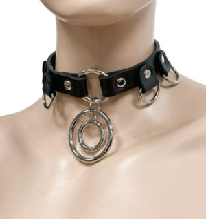 Faux Leather Bondage Collar Edmonton Canada