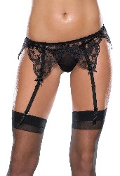 Black lace garter belt 0407 Edmonton
