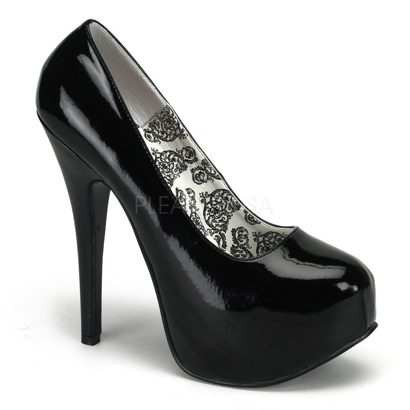 Wide Width High Heel Platform Shoes Teeze-06 Black