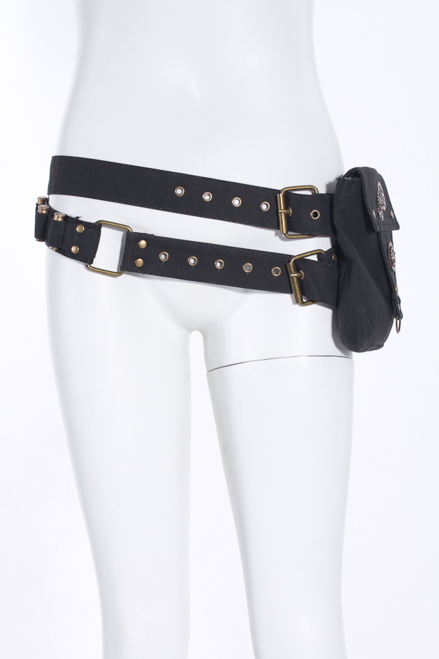 Faux Leather Pocket Belt 9300