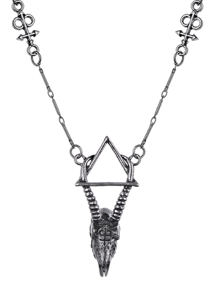 Silver gazelle skull necklace witchy style 4422 Edmonton