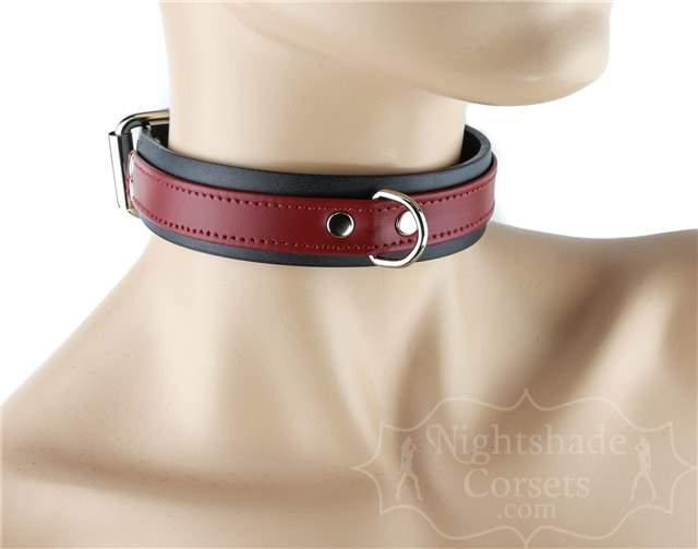Double Layer Collar Black Red Front D-Ring 0296r Edmonton