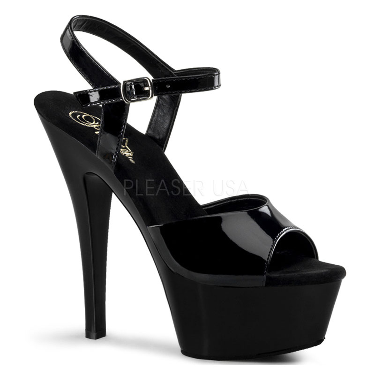 6" Platform High Heel Shoes Kiss-209 Black