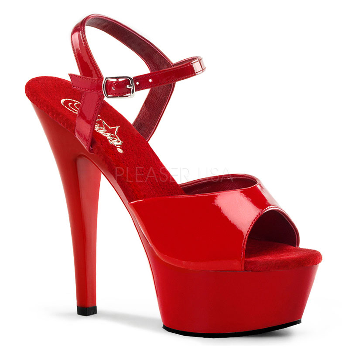 6" Platform High Heel Shoes Kiss-209 Red