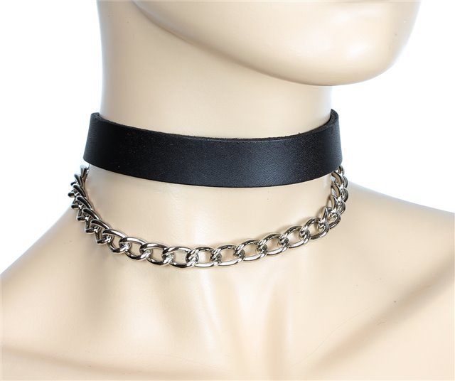 Leather Draped Chain Collar 0130 Edmonton