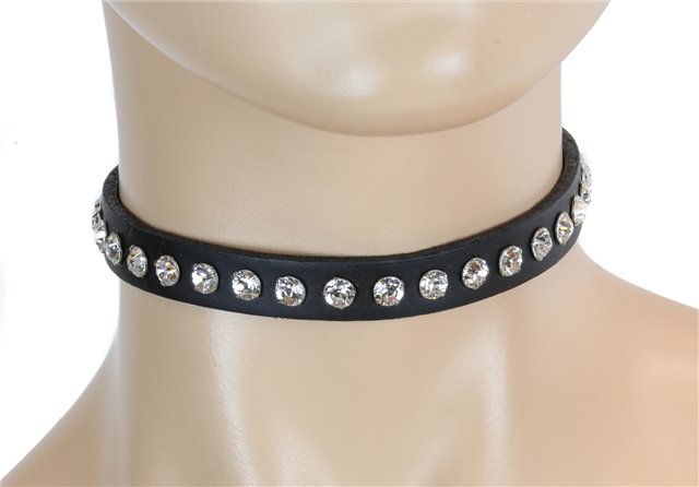 Elegant Black Collar Clear Rhinestones 0247bc Edmonton