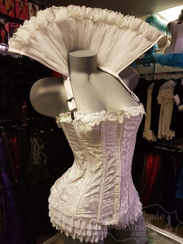 Lace Vampire Corset Collar White 0555 Edmonton