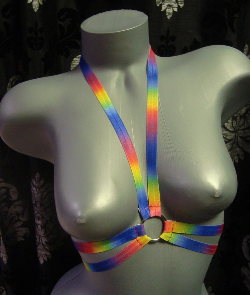 Elastic Ombre Rainbow Harness Body Cage 81530 Edmonton