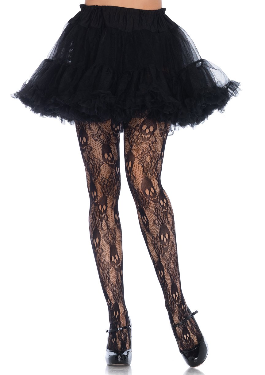 Skull Lace Pantyhose 9751