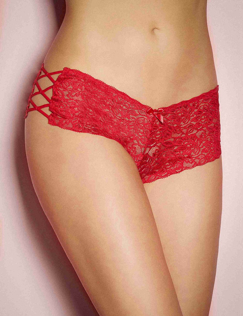 Side Lacing Panties 5124 Red