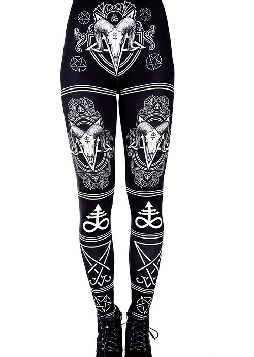 Ram's Head Occult Spandex Leggings 4201