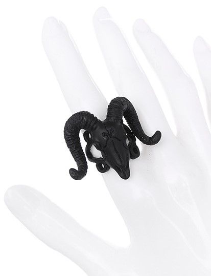 Black Ram head skull ring 4443 Edmonton
