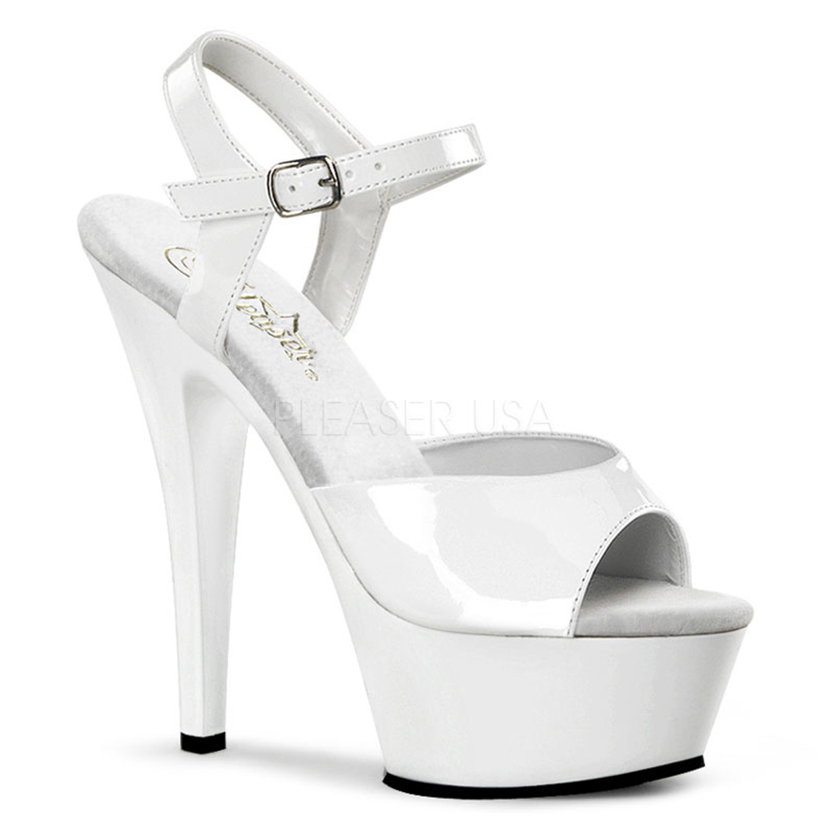 6" Platform High Heel Shoes Kiss-209 White
