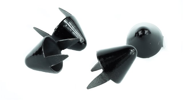 Conehead Studs- 3/8" Black