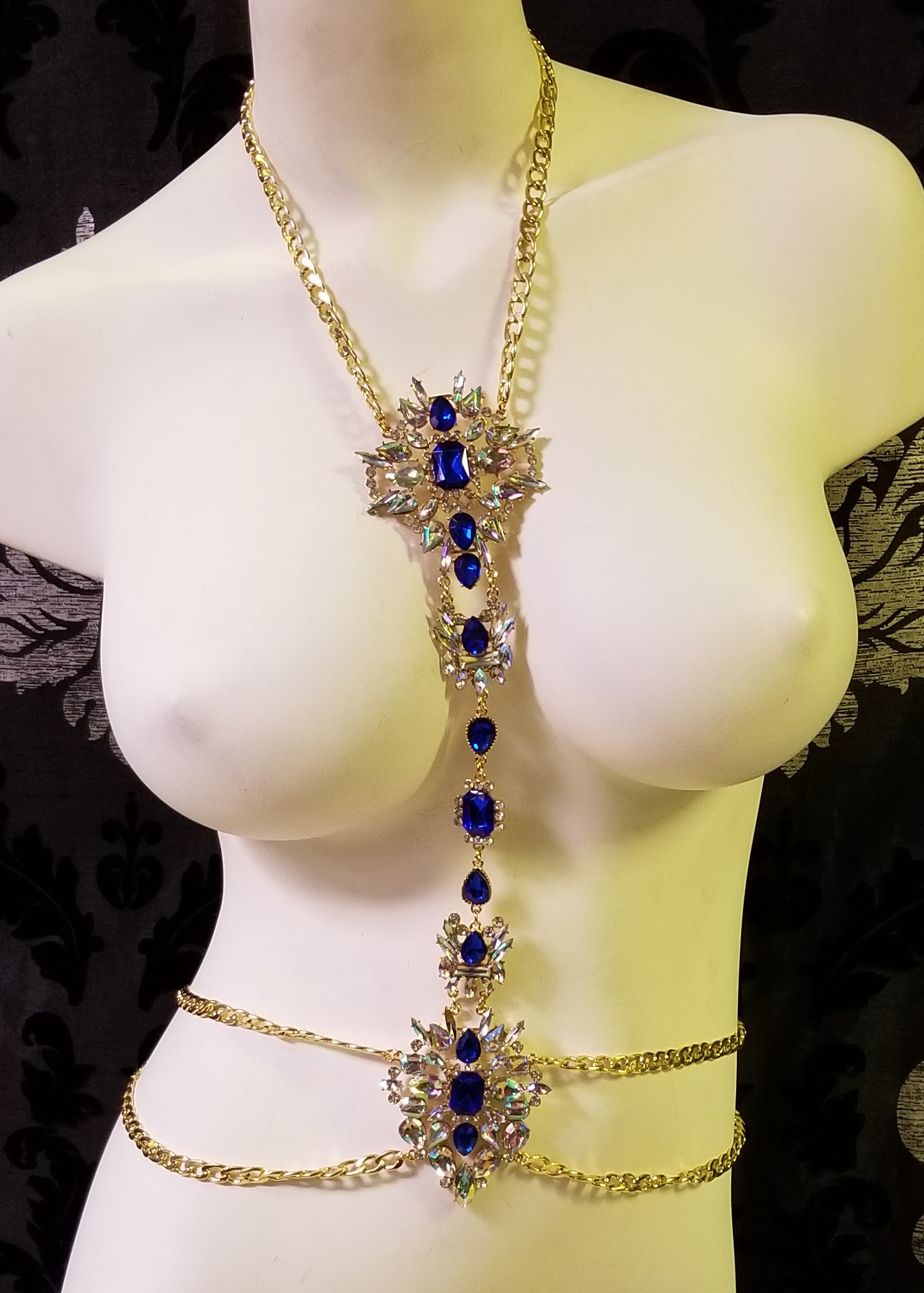 Body Chain 7985 Gold/Blue