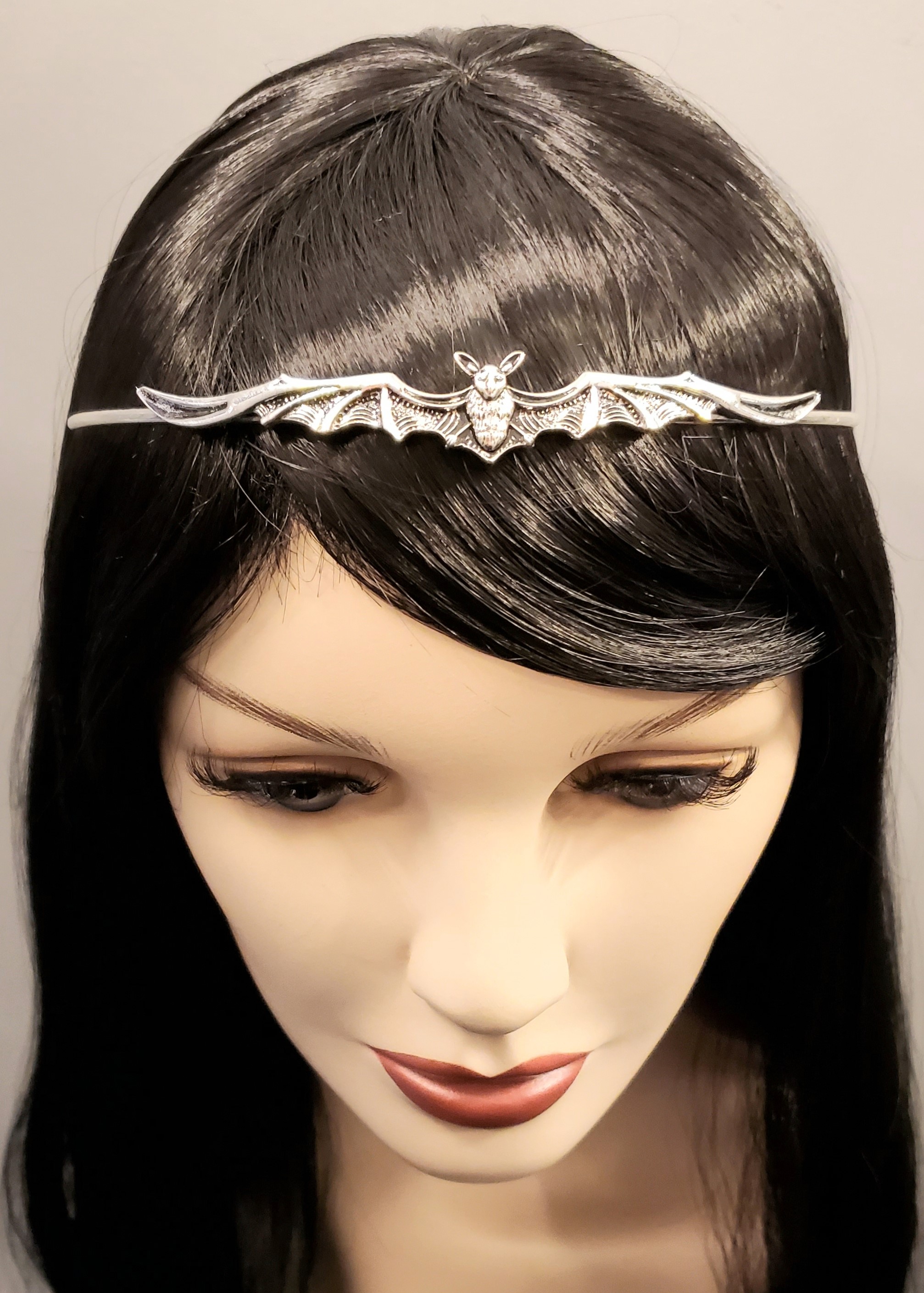 Delicately spooky bat tiara Silver 6702 Edmonton