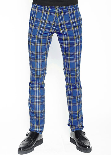 Pants 7374 Plaid Blue