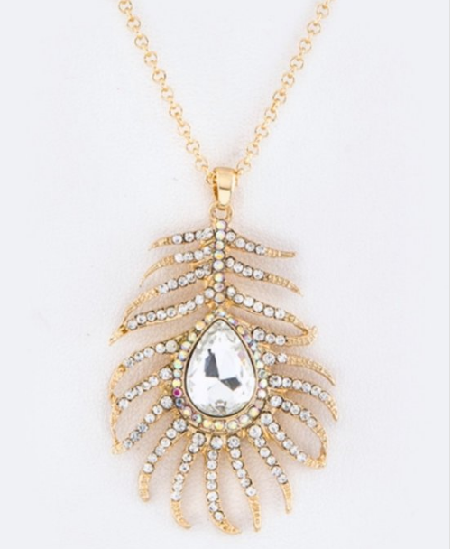 Peacock pendant necklace gold 7280 Edmonton
