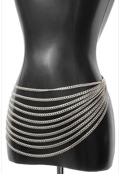 Silver draped chain belt 1381 Edmonton