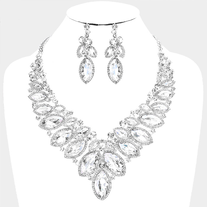 Sparkling rhinestone necklace matching earrings 380626 Edmonton