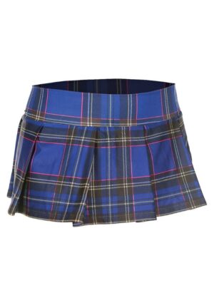 Blue Plaid Schoolgirl Skirt