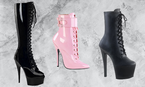 Platform boots for rave, goth, dancer, and festival fashion