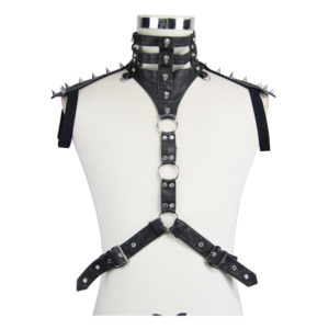 Vegan Leather Harness Edmonton Spikes Skulls